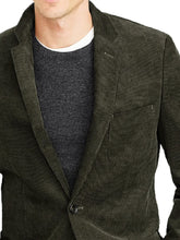 Men's Corduroy Sport Coat Blazer Jacket Green SkinOutfit